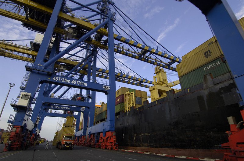 The port at Tema, Ghana