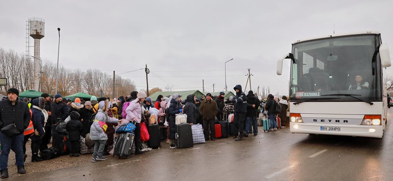 People fleeing the military offensive in Ukraine to Moldova