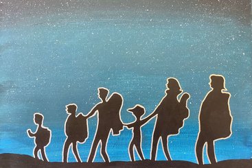 They walked in the night to find a light. Nightwalkers, by Zeinab.