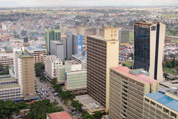 Nairobi Banking District, with a view of Ecobank, Kenya