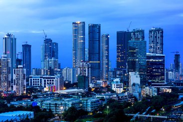Financial district of South Mumbai, India
