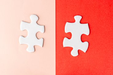 two jigsaw puzzle pieces