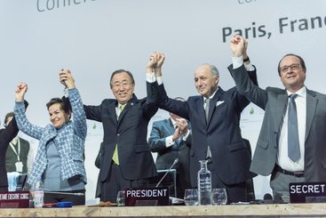 Closing ceremony of COP21, Paris, December 2015