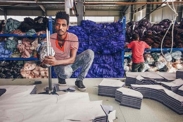 Textile factory workers, Ethiopia, 2019