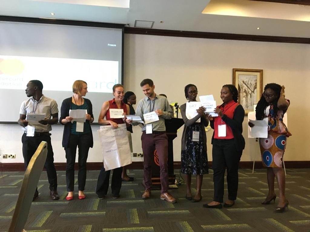 Tiina Pasanen and her team perform a sketch at the 'Fail Fest' session of the last Youth Forward learning meeting. Image: ODI