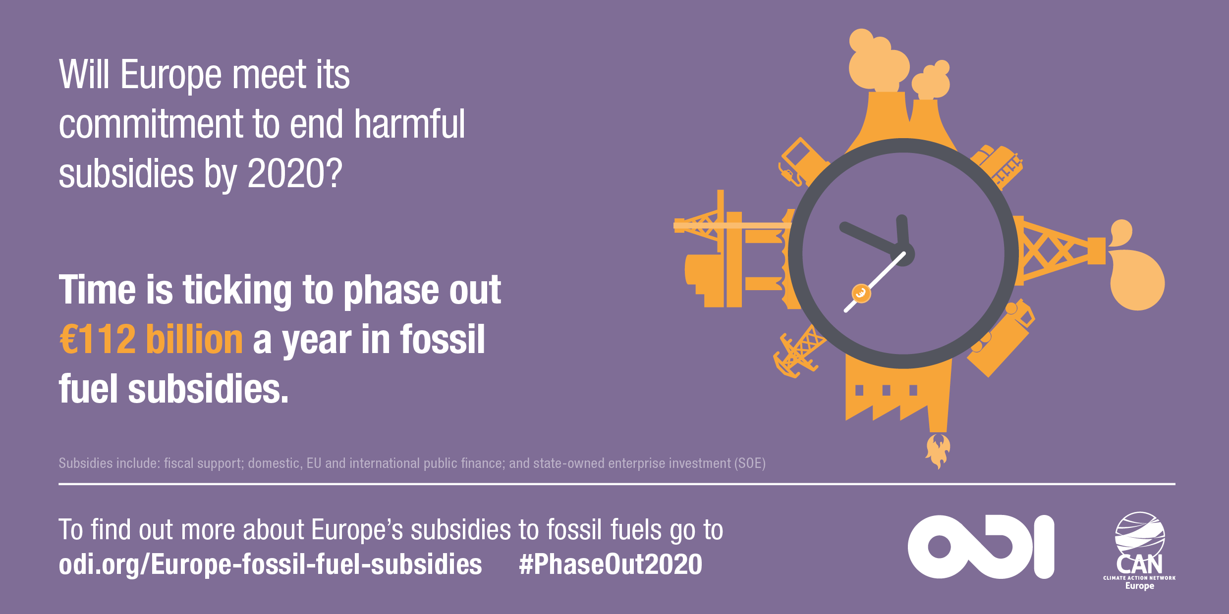 Time is ticking to phase out €112 billion a year in fossil fuel subsidies. Image: Overseas Development Institute