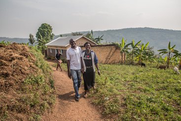 Family members in Gicumbi District, Rwanda