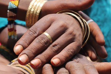 An Ethiopian adolescent girl's hands