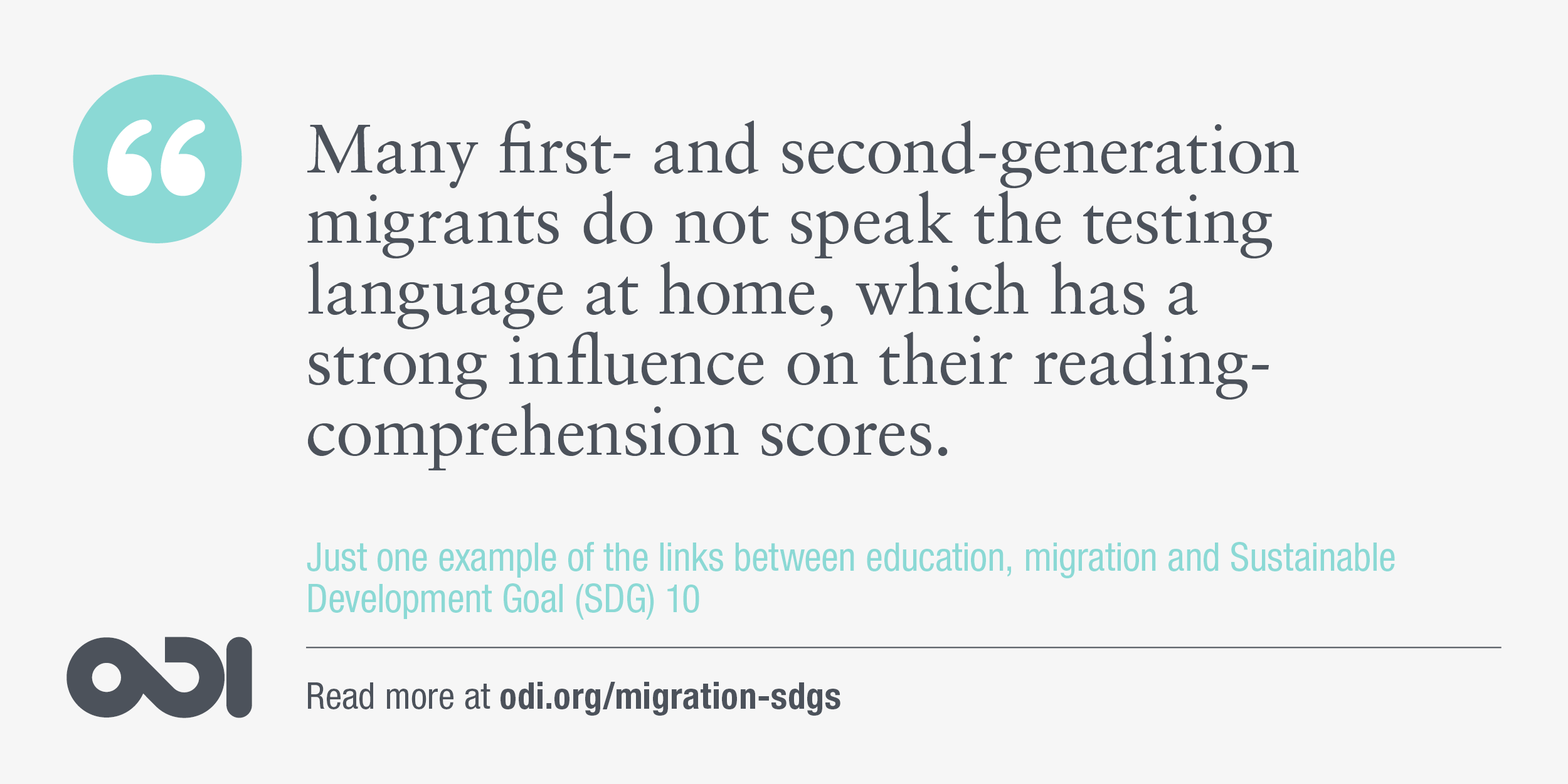 The links between education, migration and SDG 10.