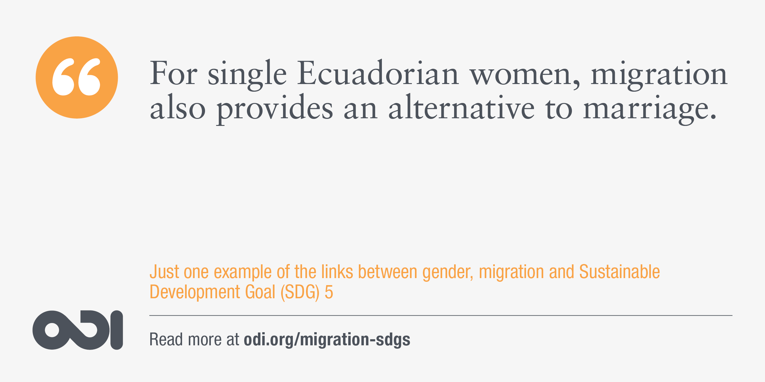 The links between gender, migration and SDG 5.