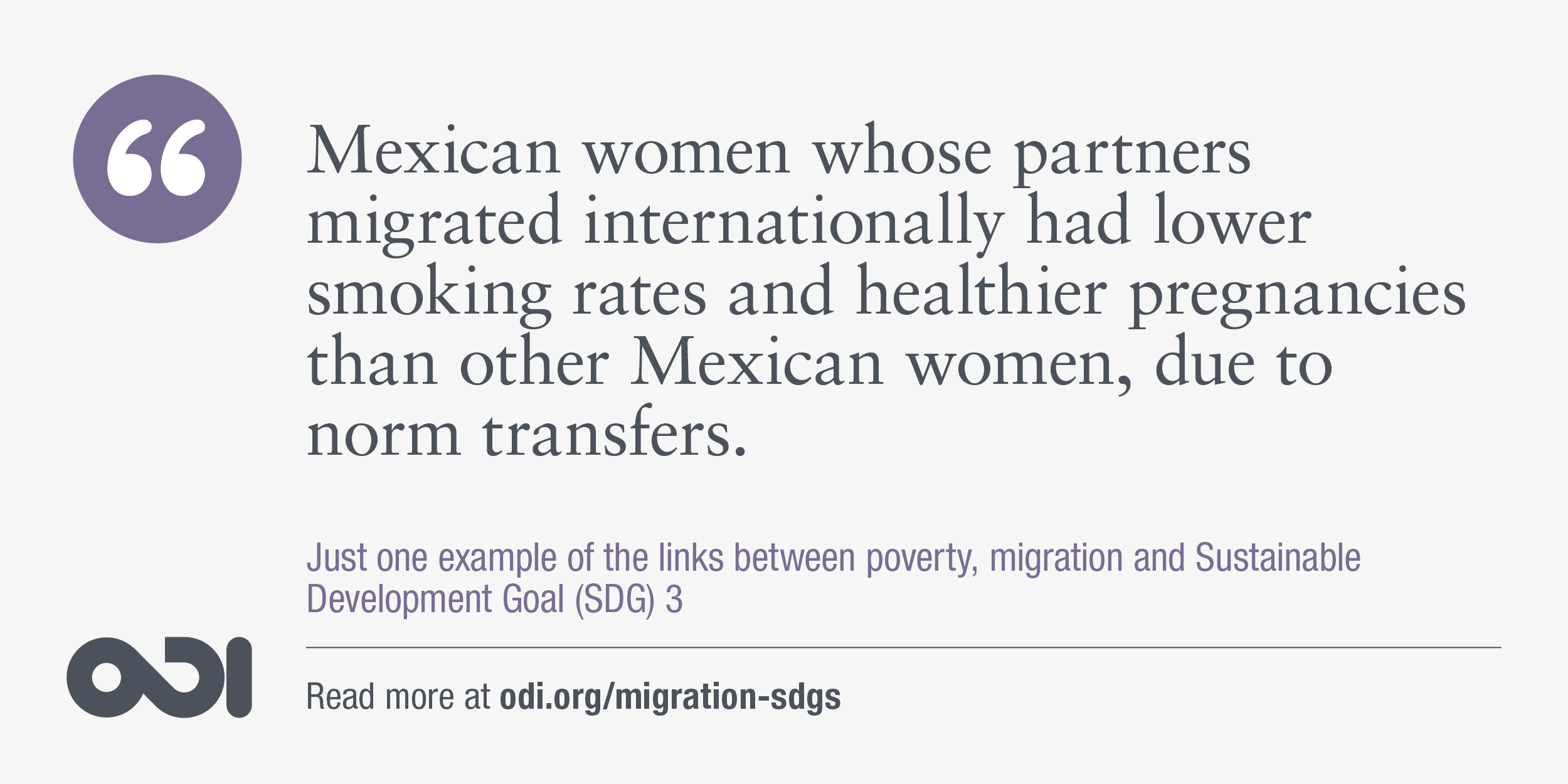 The links between poverty, migration and SDG 3.