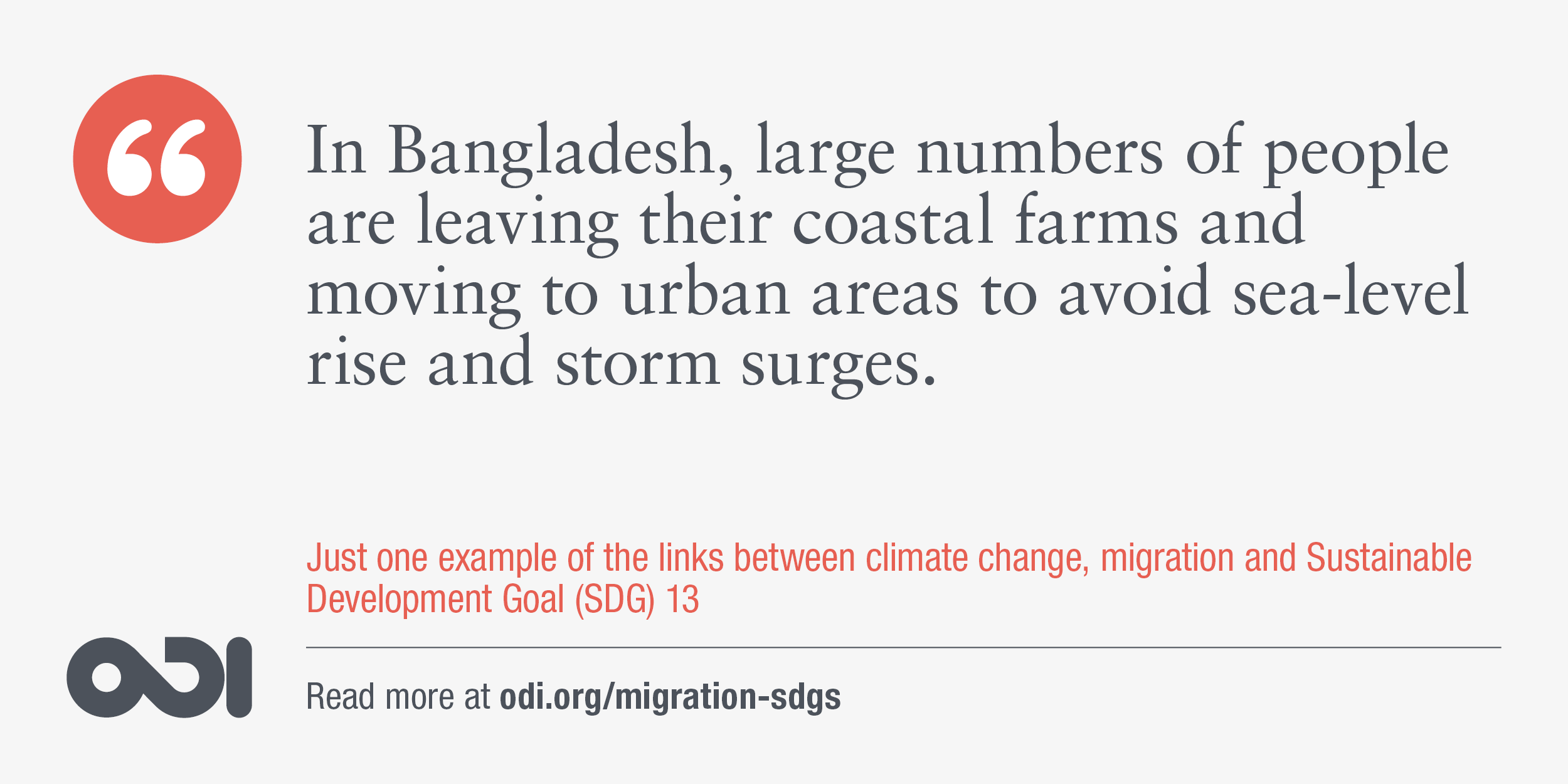 The links between climate change, migration and SDG 13.