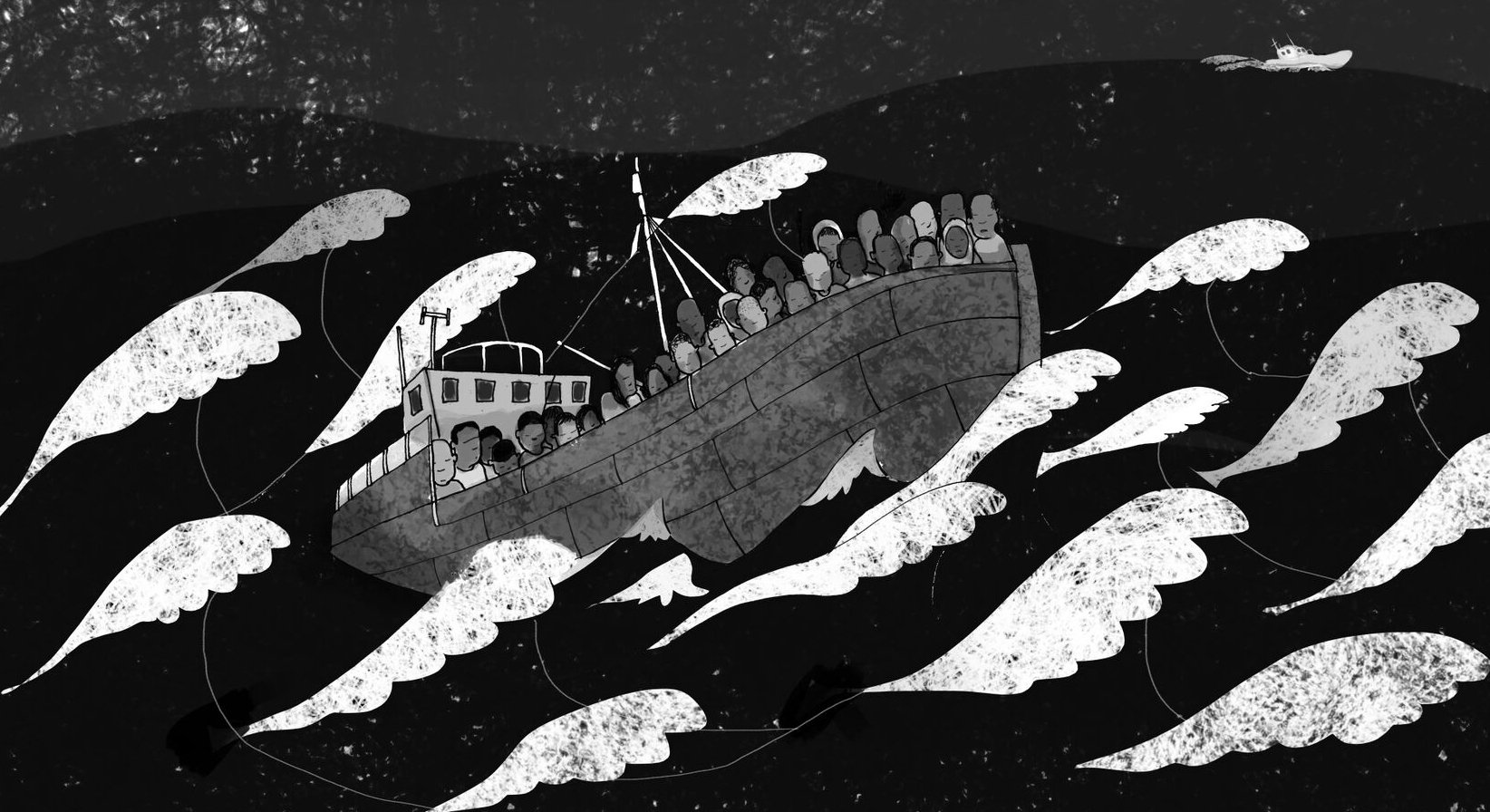 Panel from the ODI comic: A journey from Eritrea to England