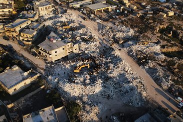 Earthquake destruction in Northwest Syria