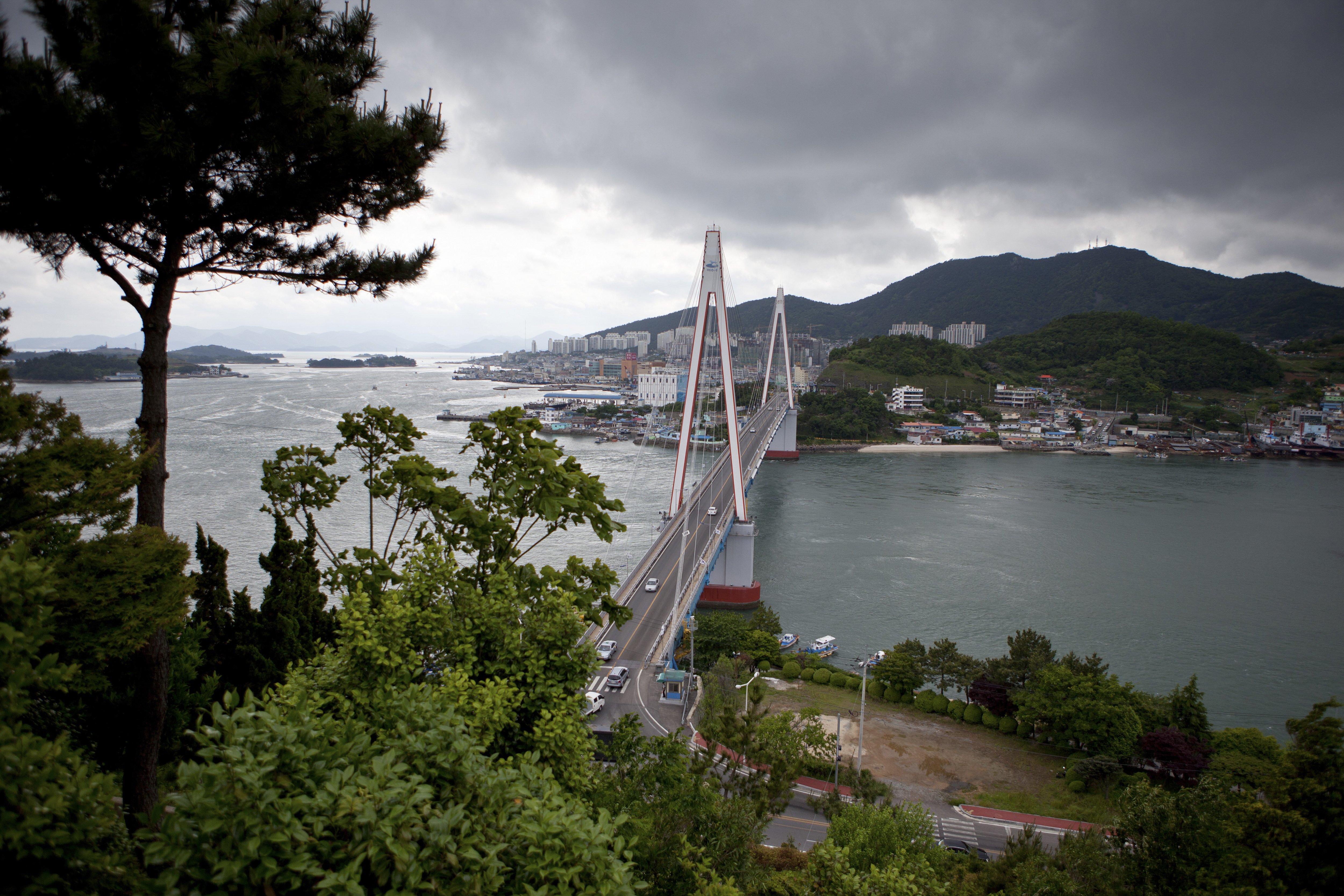 Dolsan Bridge in Yeosu, South Jeolla Province, Republic of Korea