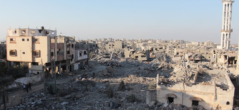 Israeli airstrikes destroyed Gaza buildings