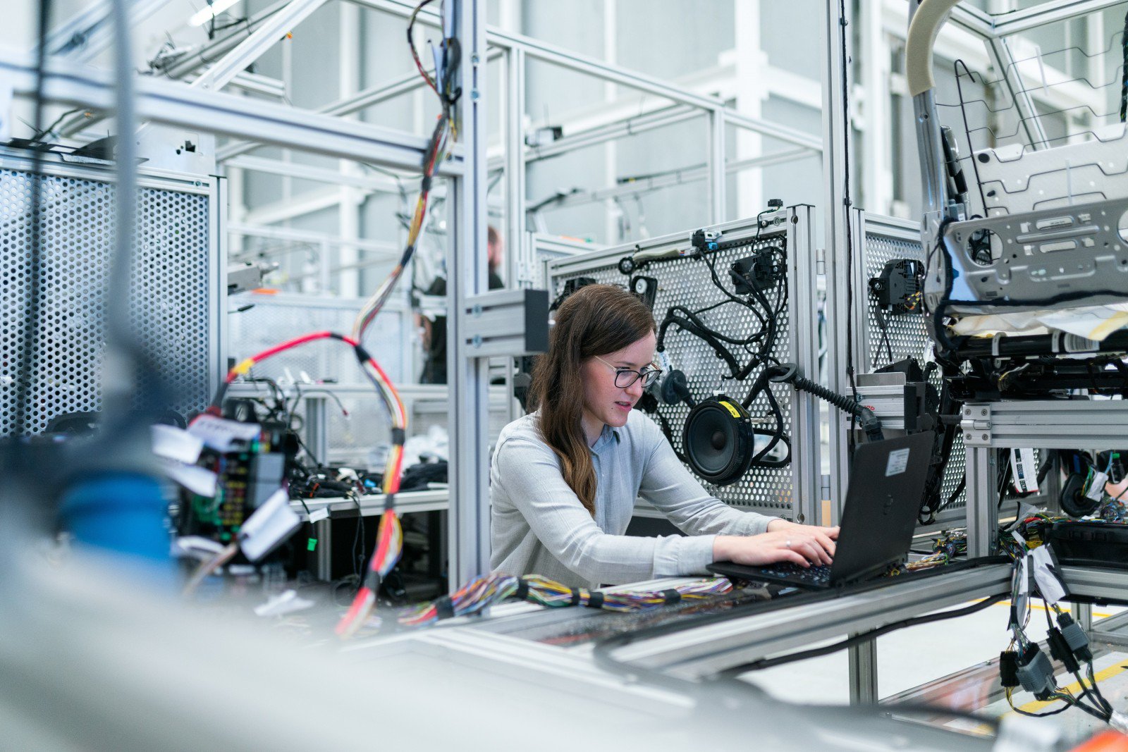 An electronics engineer runs vehicle tests. Photo: ThisIsEngineering (RAEng / Unsplash)